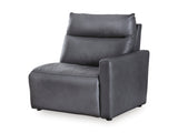 ModZ Blue 7-Piece Power Reclining Sectional with Audio Consoles - Ornate Home
