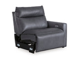 ModZ Blue 7-Piece Power Reclining Sectional with Audio Consoles - Ornate Home