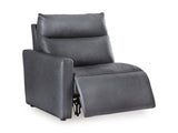 ModZ Blue 7-Piece Power Reclining Sectional with Audio Consoles - Ornate Home