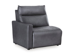 ModZ Blue 6-Piece Power Reclining Sectional w/ Audio Console - Ornate Home