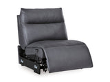 ModZ Blue 7-Piece Power Reclining Sectional with Audio Consoles - Ornate Home