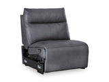 ModZ Blue 7-Piece Power Reclining Sectional with Audio Consoles - Ornate Home