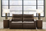 ModZ Chocolate 2-Piece Power Reclining Sectional Loveseat - Ornate Home
