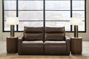 ModZ Chocolate 2-Piece Power Reclining Sectional Loveseat - Ornate Home