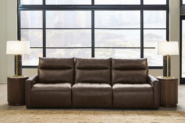ModZ Chocolate 3-Piece Power Sectional Reclining Sofa - Ornate Home