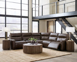 ModZ Chocolate 5-Pc Power Reclining Sectional (Online Special Price) - Ornate Home