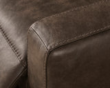 ModZ Chocolate 6-Piece Power Reclining Sectional w/ Audio Console - Ornate Home