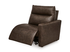 ModZ Chocolate 6-Piece Power Reclining Sectional w/ Audio Console - Ornate Home