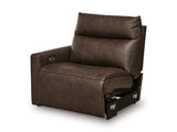 ModZ Chocolate 6-Piece Power Reclining Sectional w/ Audio Console - Ornate Home