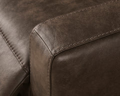 ModZ Chocolate 6-Piece Power Reclining Sectional w/ Audio Console - Ornate Home