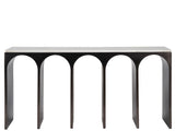Moda White Banswara/Aged Satin Pewter Console Table - Ornate Home