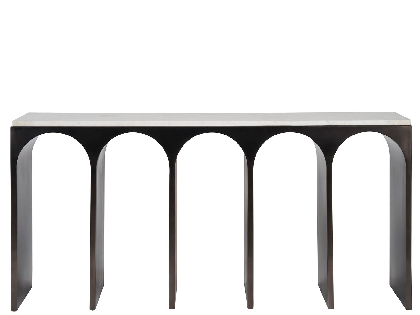 Moda White Banswara/Aged Satin Pewter Console Table - Ornate Home