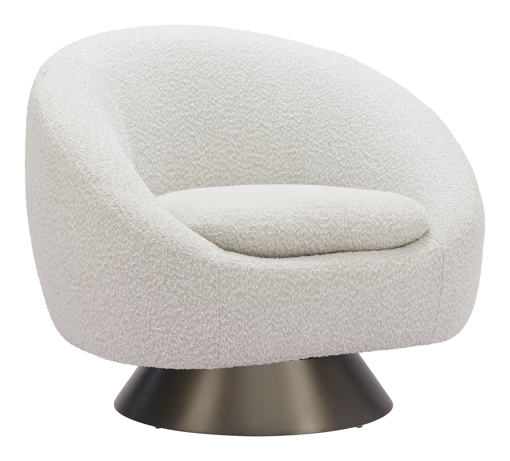 Modan Misty Gray Swivel Chair - Ornate Home