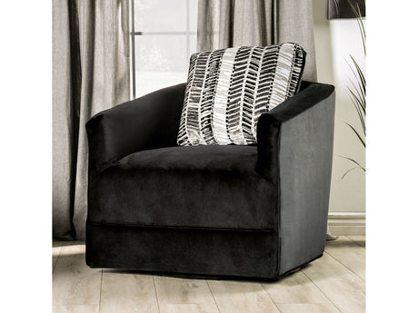 Modbury Black Swivel Chair - Ornate Home
