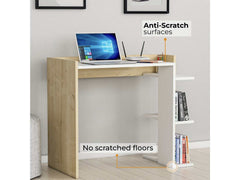 Modeazy Natural & White Multi-Purpose Side Desk - Ornate Home