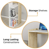 Modeazy Natural & White Multi-Purpose Side Desk - Ornate Home