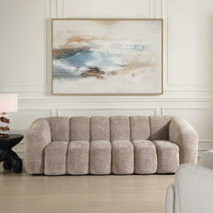 Modella Brown Upholstered Chenille Sofa - Ornate Home