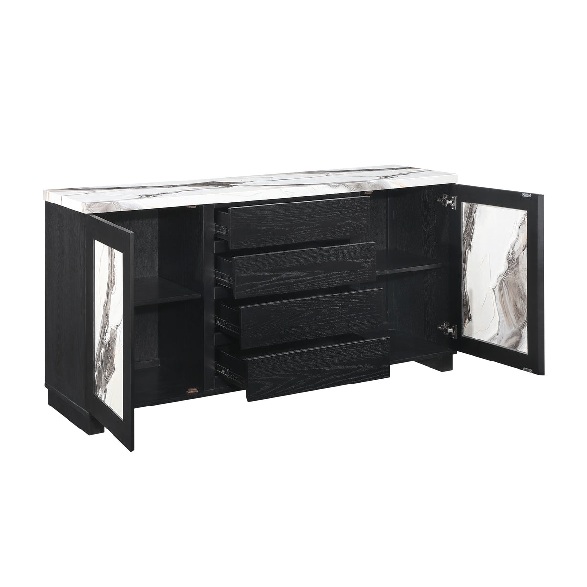 Modena Charcoal Server - Ornate Home