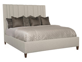 Modena Espresso/Grey Fabric California King Panel Bed - Ornate Home