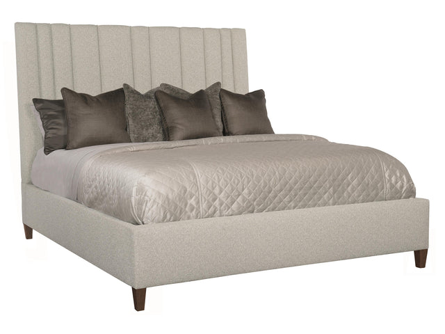 Modena Espresso/Grey Fabric California King Panel Bed - Ornate Home