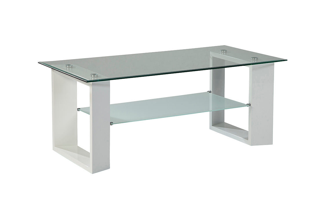 Modena White Cocktail Table - Ornate Home