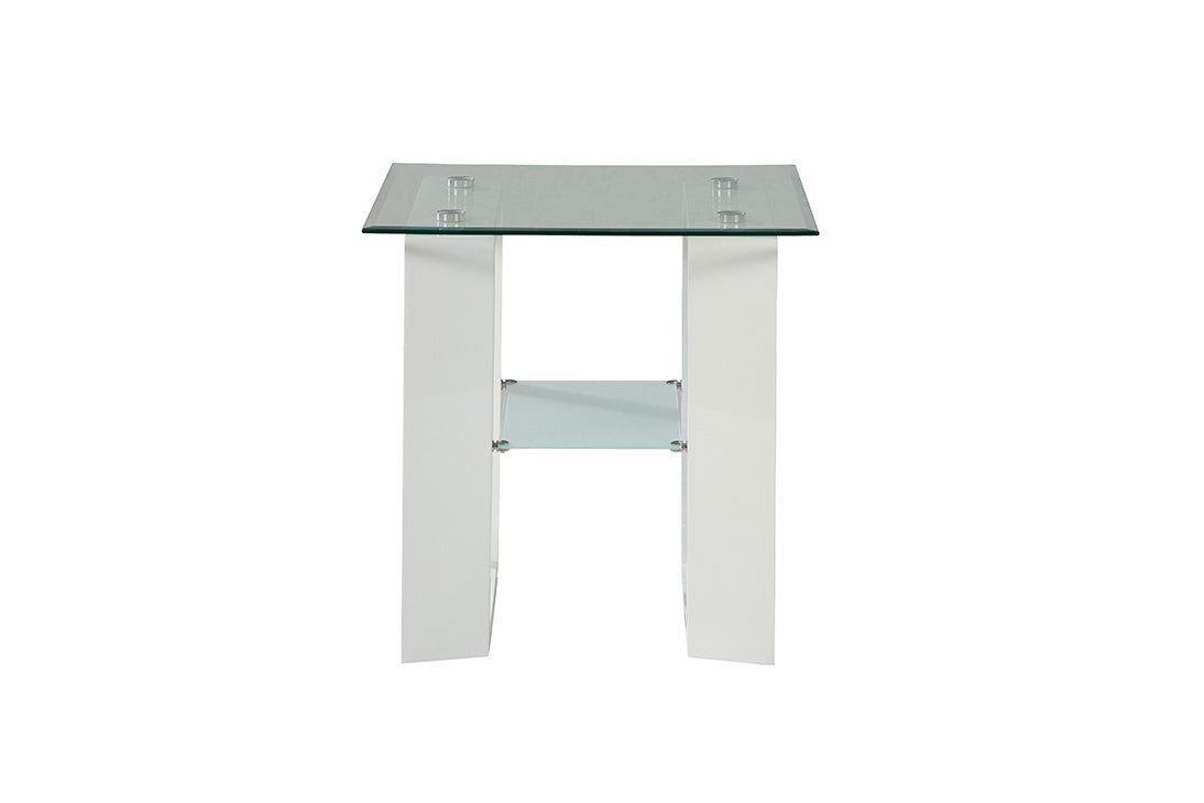 Modena White End Table - Ornate Home