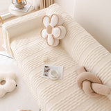 Modern 3D Water Ripple Sofa Cover, Non-Shedding Cream Style Furniture Protector Throw