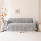 Modern 3D Water Ripple Sofa Cover, Non-Shedding Cream Style Furniture Protector Throw