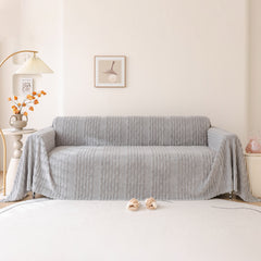 Modern 3D Water Ripple Sofa Cover, Non-Shedding Cream Style Furniture Protector Throw - Ornate Home
