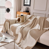 Modern Abstract Chenille Sofa Cover, Large Soft Throw Blanket with Tassels for Couch - Ornate Home