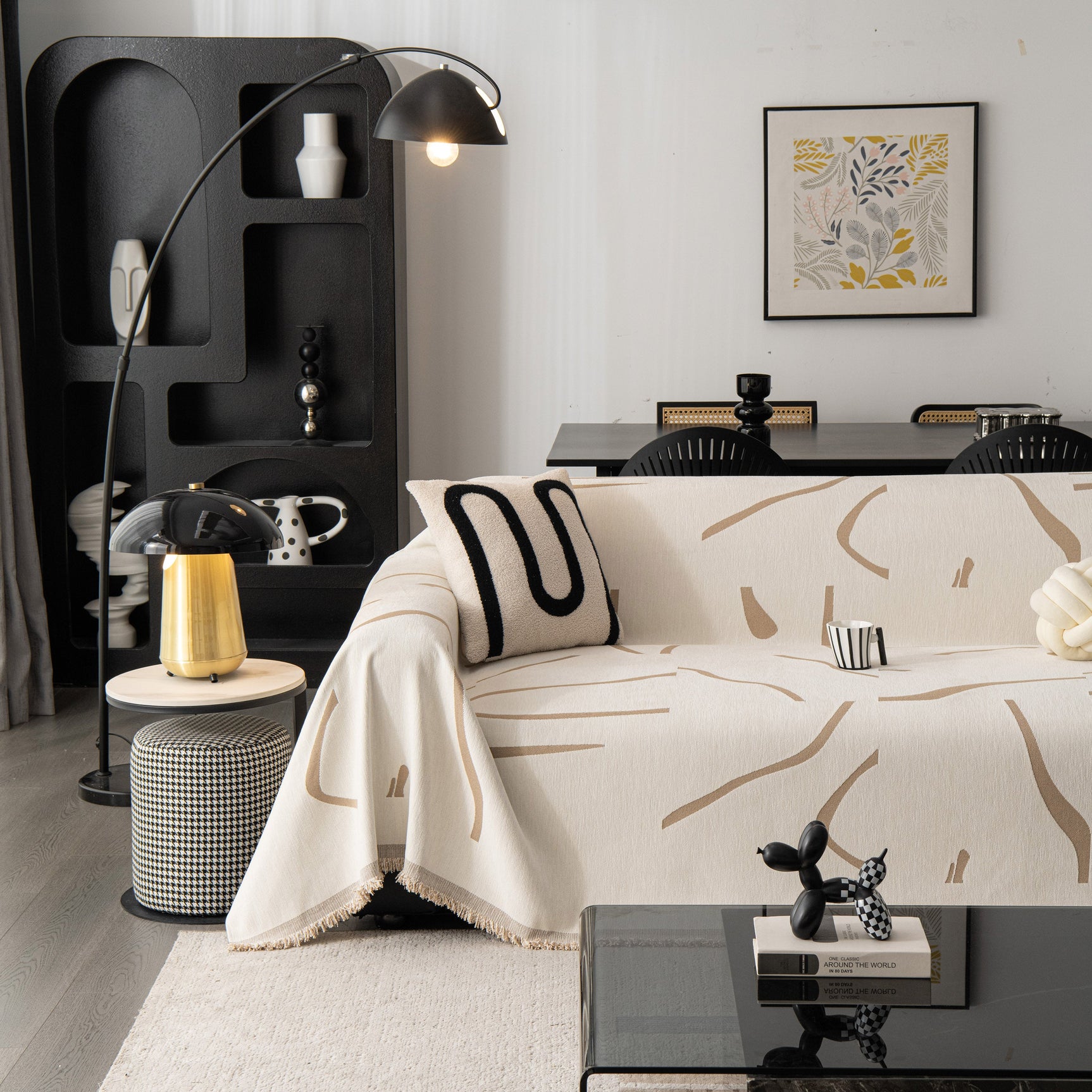 Modern Abstract Couch Cover Blanket, Decor Furniture Protector for Sectional Sofa - Ornate Home