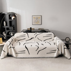 Modern Abstract Couch Cover Blanket, Decor Furniture Protector for Sectional Sofa - Ornate Home