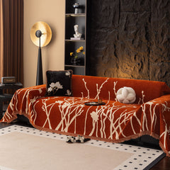 Modern Abstract Floral Sofa Throw Blanket, Decor Furniture Protector for Living Room - Ornate Home