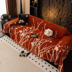 Modern Abstract Floral Sofa Throw Blanket, Decor Furniture Protector for Living Room - Ornate Home