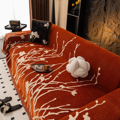 Modern Abstract Floral Sofa Throw Blanket, Decor Furniture Protector for Living Room - Ornate Home