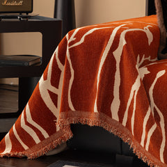 Modern Abstract Floral Sofa Throw Blanket, Decor Furniture Protector for Living Room - Ornate Home
