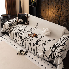 Modern Abstract Floral Sofa Throw Blanket, Decor Furniture Protector for Living Room - Ornate Home