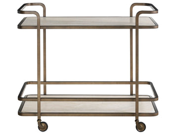 Modern Aged Gold Bar Cart - Ornate Home