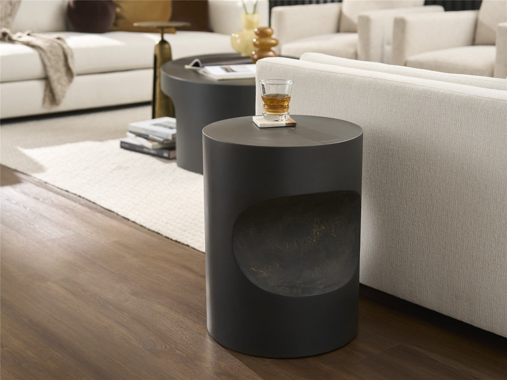 Modern Ash Concrete Side Table - Ornate Home