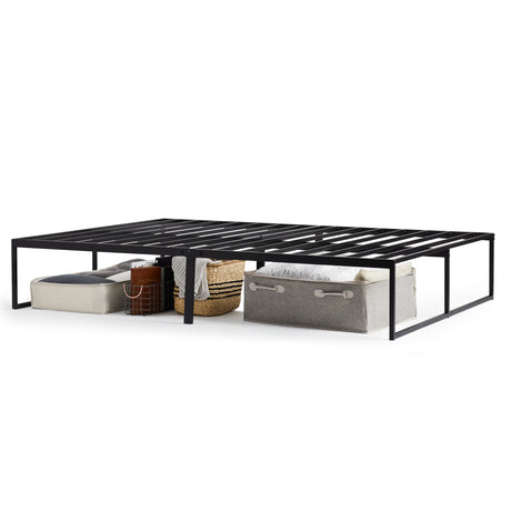 Modern Black Queen Platform Bed Frame - Ornate Home