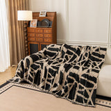 Modern Chenille Bold Abstract Pattern Sofa Cover, Artistic Decorative Furniture Cover - Ornate Home