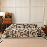 Modern Chenille Bold Abstract Pattern Sofa Cover, Artistic Decorative Furniture Cover - Ornate Home