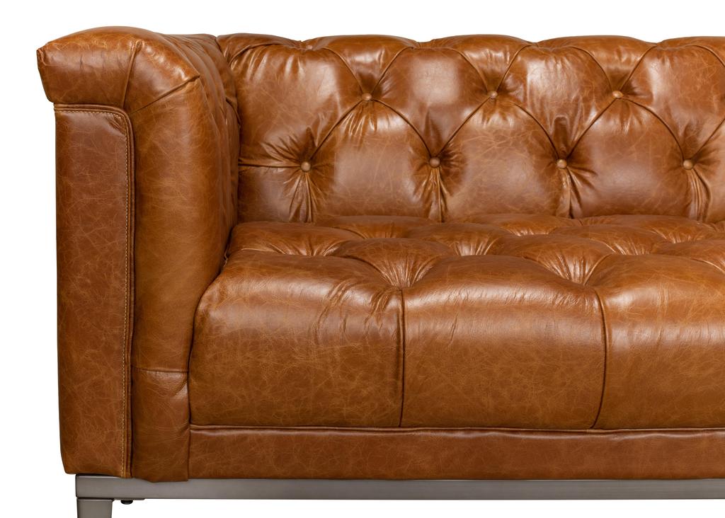 Modern Comfort Brown Cube Sofa - Ornate Home