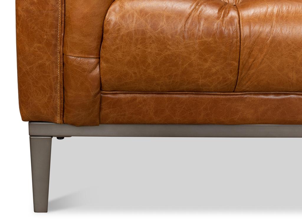 Modern Comfort Brown Cube Sofa - Ornate Home