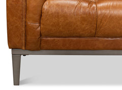 Modern Comfort Brown Cube Sofa - Ornate Home