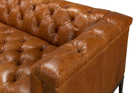 Modern Comfort Brown Cube Sofa - Ornate Home