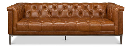 Modern Comfort Brown Cube Sofa - Ornate Home