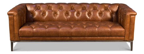 Modern Comfort Brown Cube Sofa - Ornate Home