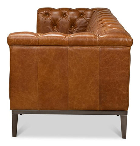 Modern Comfort Brown Cube Sofa - Ornate Home