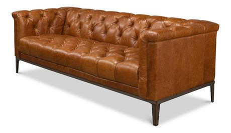 Modern Comfort Brown Cube Sofa - Ornate Home